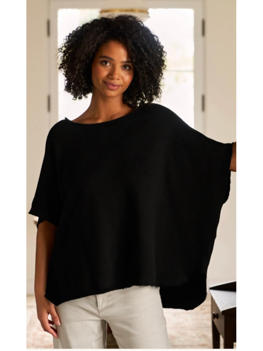 Frank & Eileen Olive The Original Capelet Black Triple Fleece One Size
